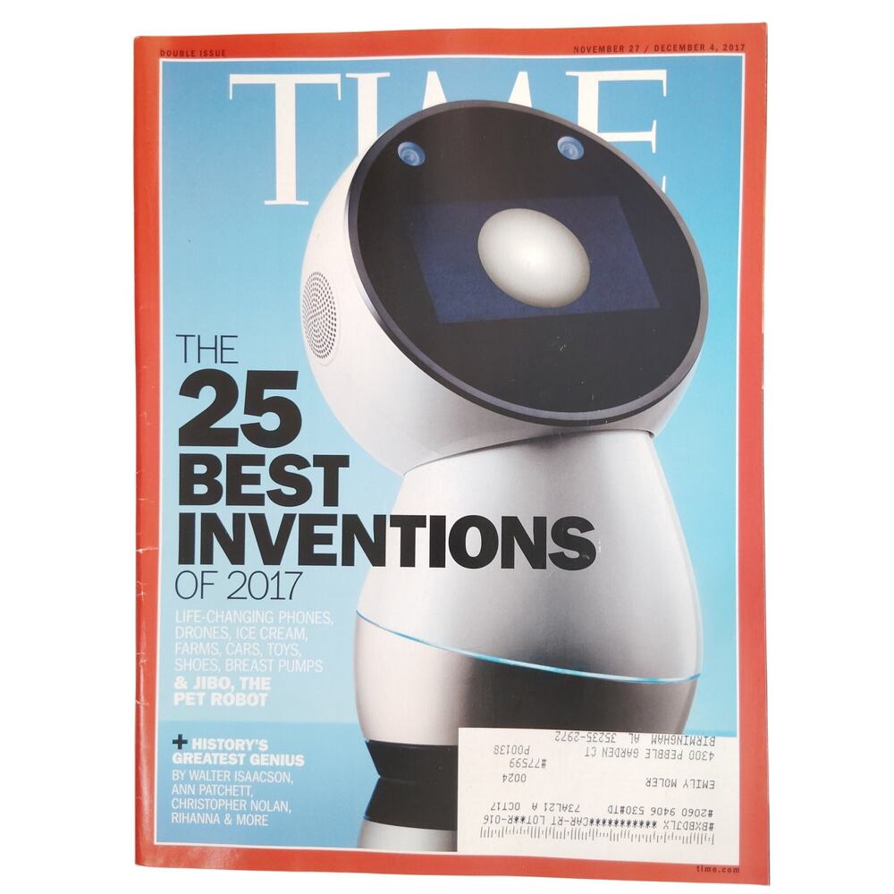 TIME Magazine November 27 / December 4, 2017 - 25 Best Inventions of 2017